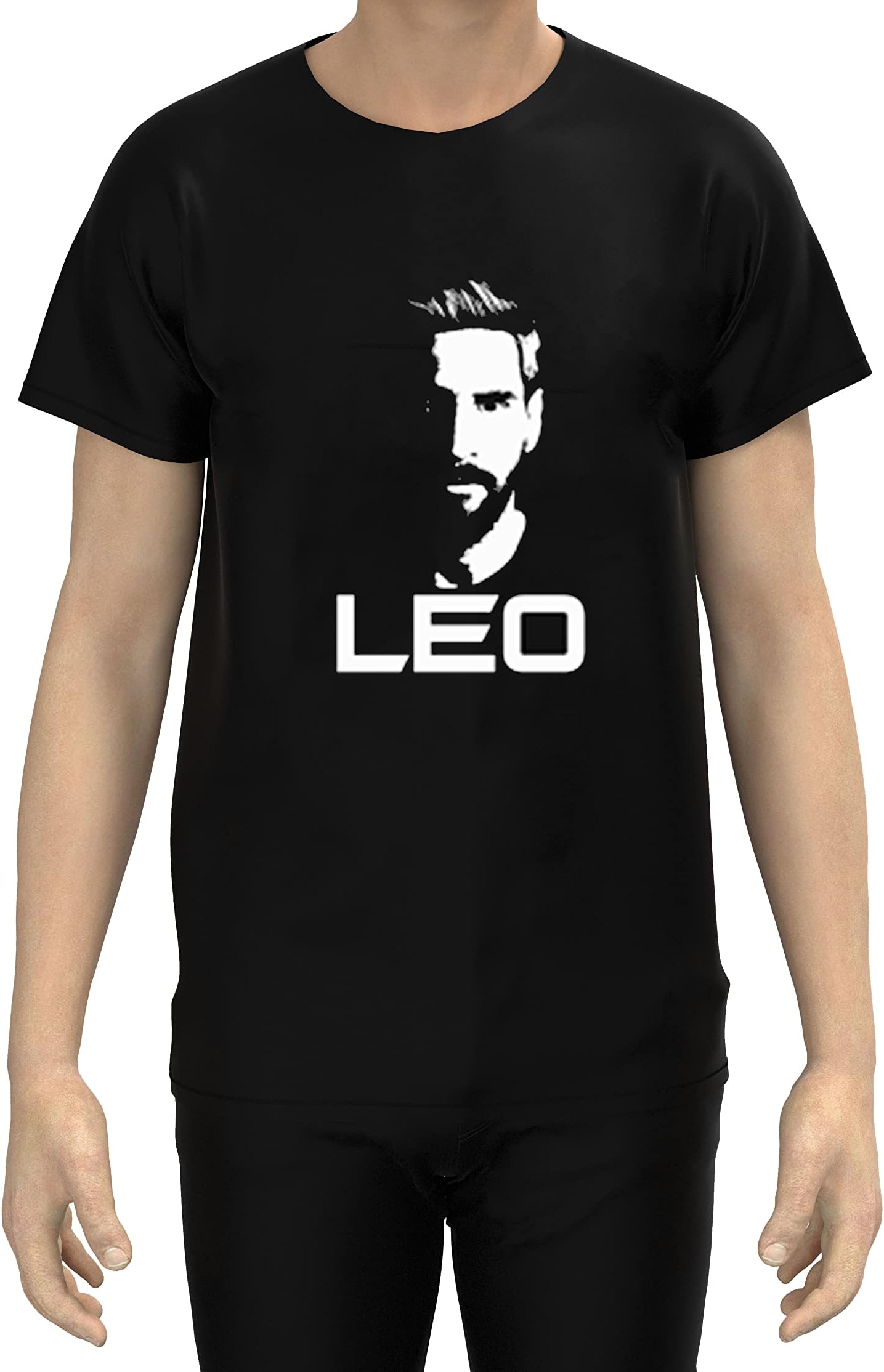 URBAN PENDUMessi - Glow in The Dark Biowash Cotton Round Neck Half Sleeves Unisex Tshirt (Black), Gift for Friend