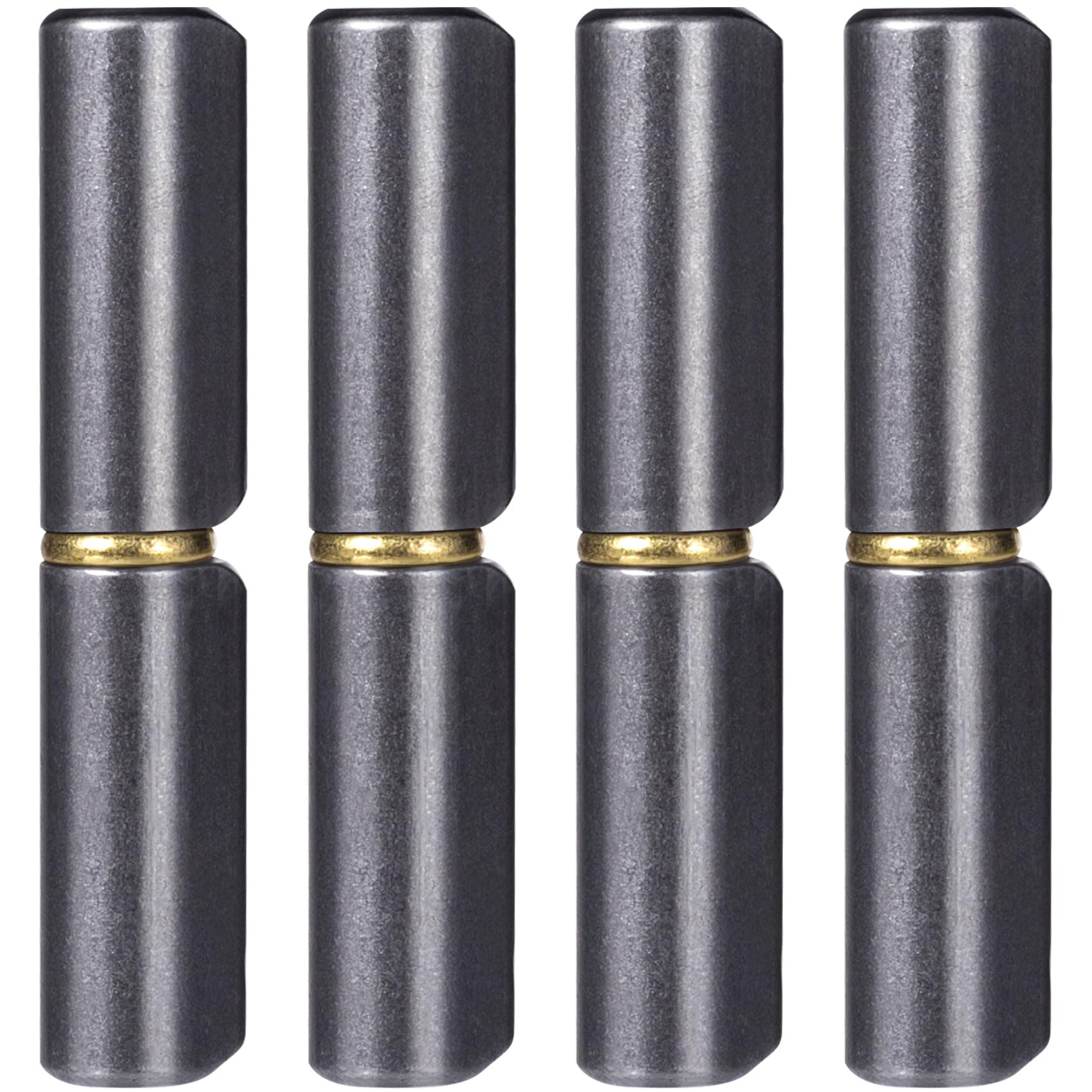 HINZIC 4 Pcs Weldable Barrel Hinges 2-1/2" Long 3/8" Diameter Heavy Duty Carbon Steel Barrel Hinges Weld On Detachable Gate Door Hinge for Metal Swing