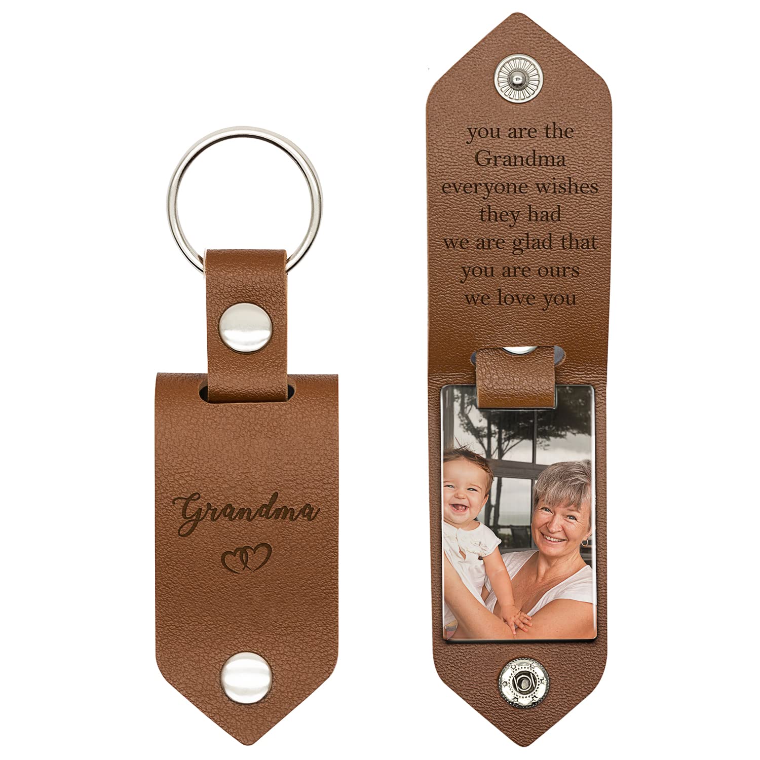 culivisPersonalized Leather Keychain Engraved Keychain for Men Dad Husband Boyfriend Leather Keychain Hidden Message