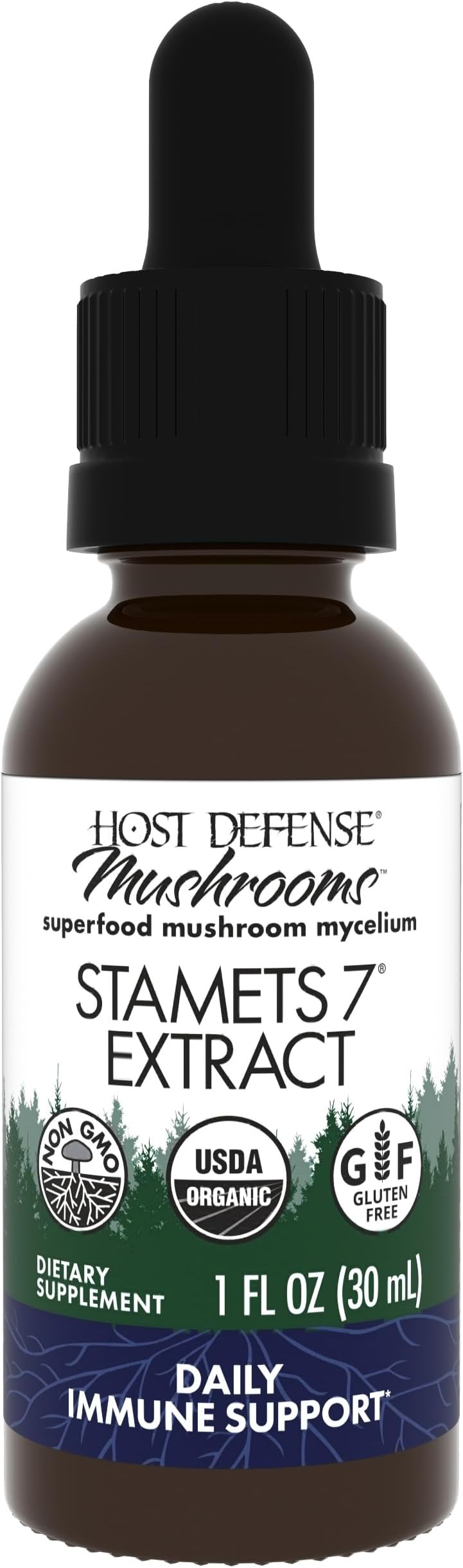 Stamets 7 Extract - 7 Species Blend - Mushroom Supplement for Immune Support with Royal Sun Blazei, Cordyceps, Reishi, Maitake, Lion's Mane, Chaga & Mesima - 1 fl oz (30 Servings)*