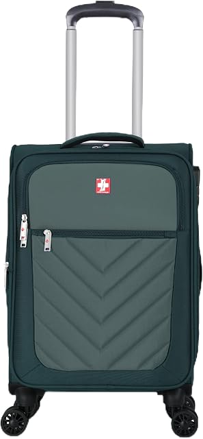 Swiss Traveller Spinner Luggage Suitcase - Soft Side Luggages - Multiple Color Options and Sizes (Mint Green, 20 in)