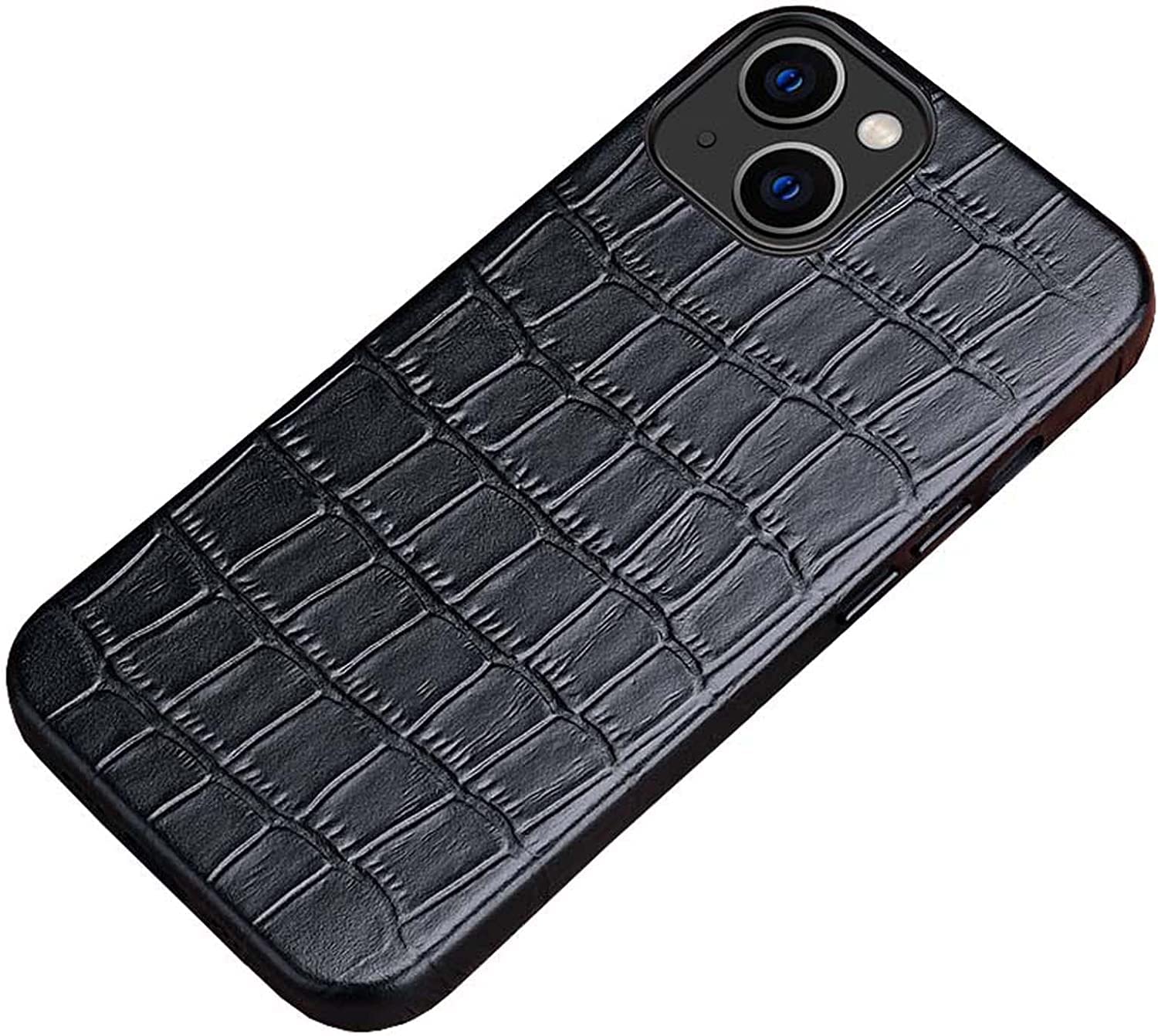 Étui iPhone 14 cuir anti-rayure doublé microfibre Svart - 8