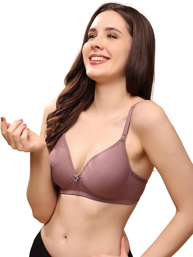 Floret Women's Convertible-Straps T-Shirt Bra Lightly Padded & Non-Wired Medium Coverage Bra