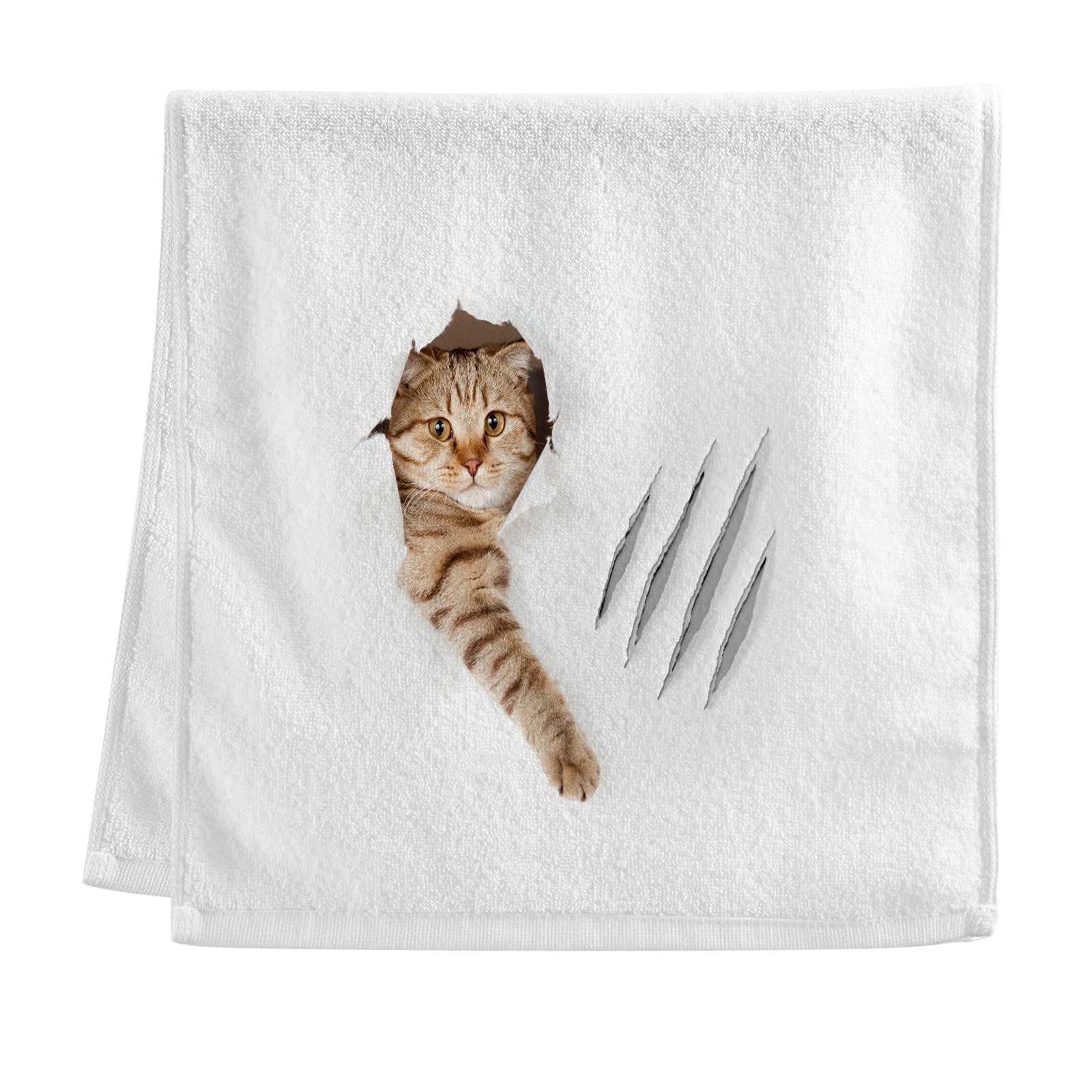 Amazon｜MAKIKU フェイスタオル 猫柄 おもしろ ハンドタオル