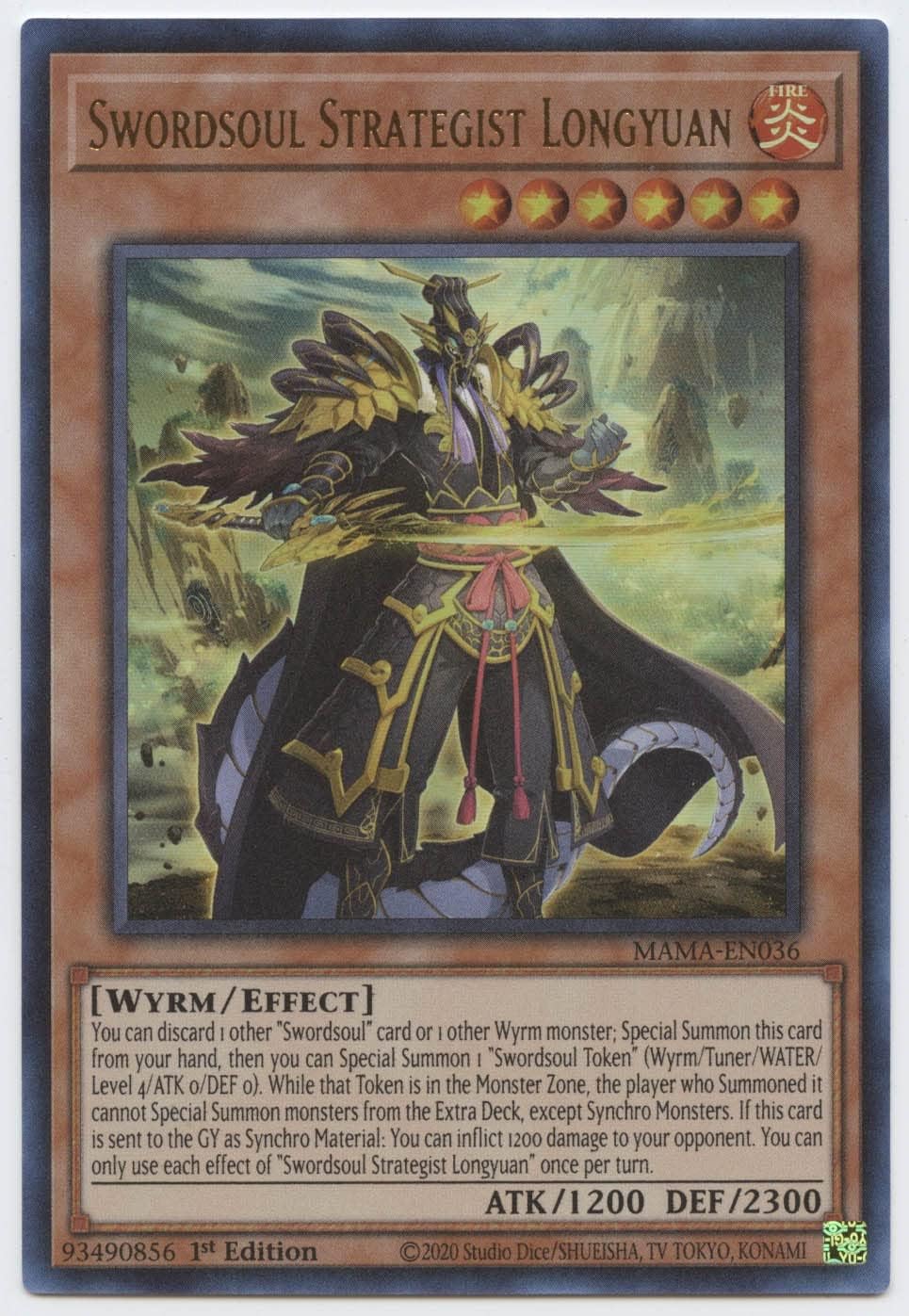 Swordsoul Strategist Longyuan - MAMA-EN036 - Ultra Rare - 1st Edition