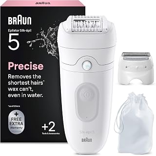 Braun Silk·épil 5 épilateur électrique pour femme, 5-041, blanc/gris, Épilation électrique