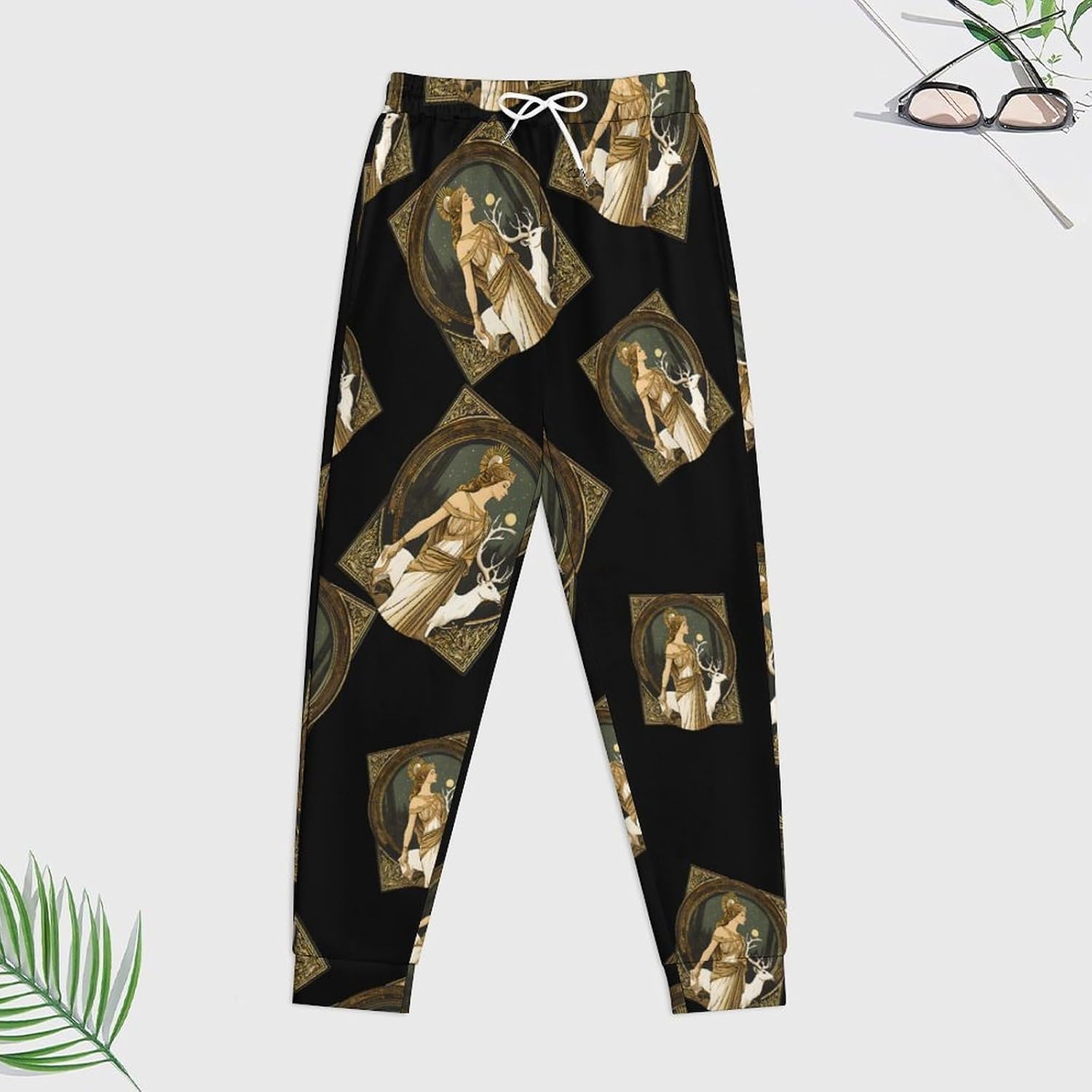 Artemis Goddess Greek Mythology Sweatshirts for Men Two Piece Casual Hoodie Tracksuit Jogger Pants