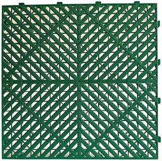 XPLKQXE Car Wash Spill Platform Floor Mat Board, Modular Interlocking Cushion, Outdoor Drain Cover Car Wash Grille, Bath Garage Deck Patio Indoor Outdoor (Color : Green, Size : 40x40x2cm-1pcs)