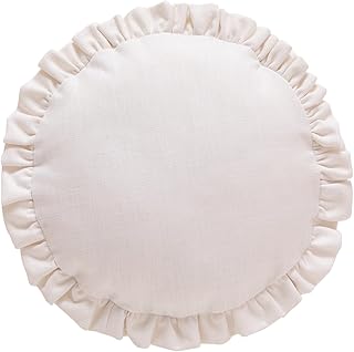 ISAENNE Classic White Round Throw Pillow Cover Diameter 16