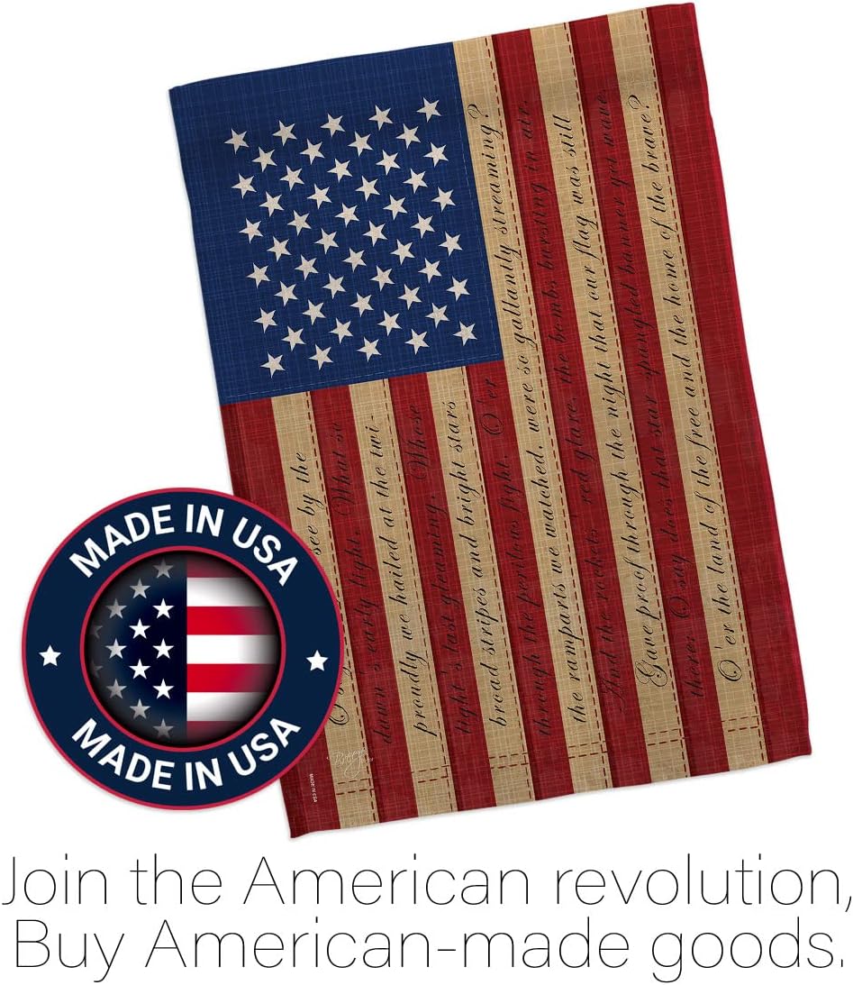 Breeze Decor G161050 Star Spangled Banner Americana Patriotic Impressions Decorative Vertical Garden Flag 13" x 18.5" Printed In USA Multi-Color