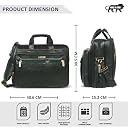 Zipline Laptop bags for men office use | Faux Leather laptop bag for Man - Fits 14/15/15.6 inch Laptop/Macbook/Macbook Pro/Tablet Messenger office Bags For Men (1-Green Bag) gallery image
