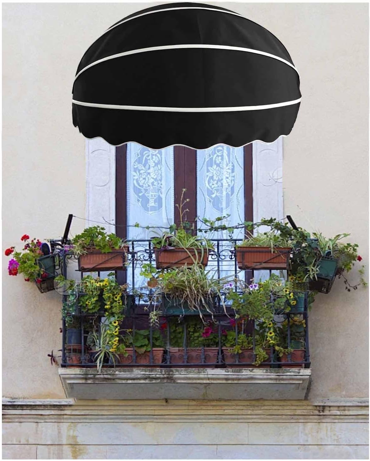 Auvent de porte pliable haut de gamme en polyester pour balcon