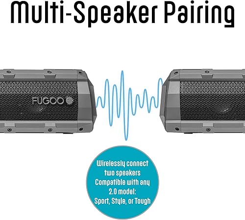 Miniatura 5 de Fugoo Element IPX7 - Altavoz Bluetooth portátil para exteriores, barro, nieve, arena, impermeable, flota en el agua, 40 horas de reproducción,