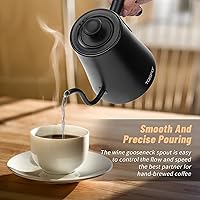 Vista 8 de Hervidor eléctrico tetera eléctrica profesional Tosfly de cuello de cisne, pantalla digital LED, hervidor de café de 1 litro con control