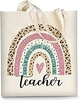 Vista 16 de AUSVKAI Bolsa de lona estética para mujer, lindas bolsas de algodón reutilizables de tela para ir de compras, playa, regalos de moda