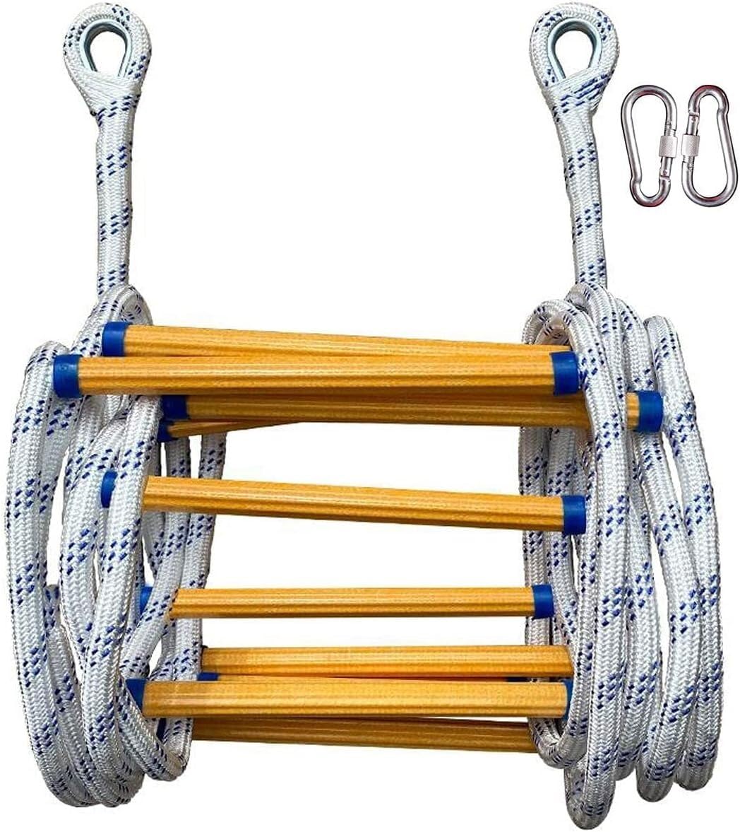 Adult Fire Escape Rope Ladder With Hook, Can Be Quickly Deployed, Suitable For Windows And Balconies, Easy To Use(18m/59ft)