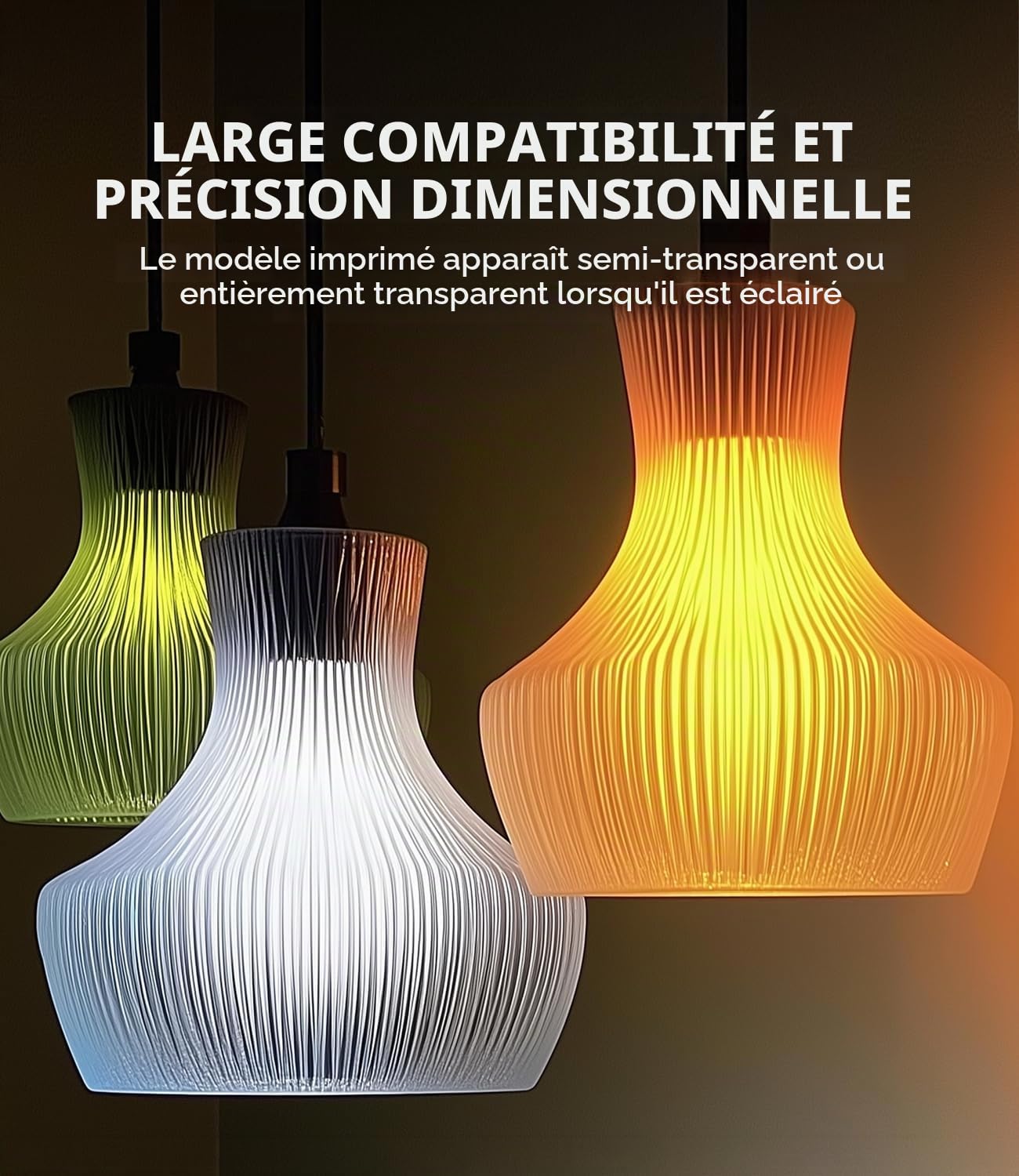 JAYO PETG Filament 1.75 mm Bundle 4.4KG Noir, Haute Résistance 3D Filament