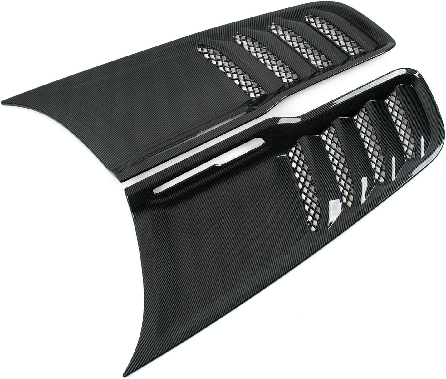 CTH for Ram 1500 TRX 2021 2022 2023 2024 Front Hood Scoop Air Intake Decorative Cover Trim Car Accessories 2pcs (Carbon Fiber Black)