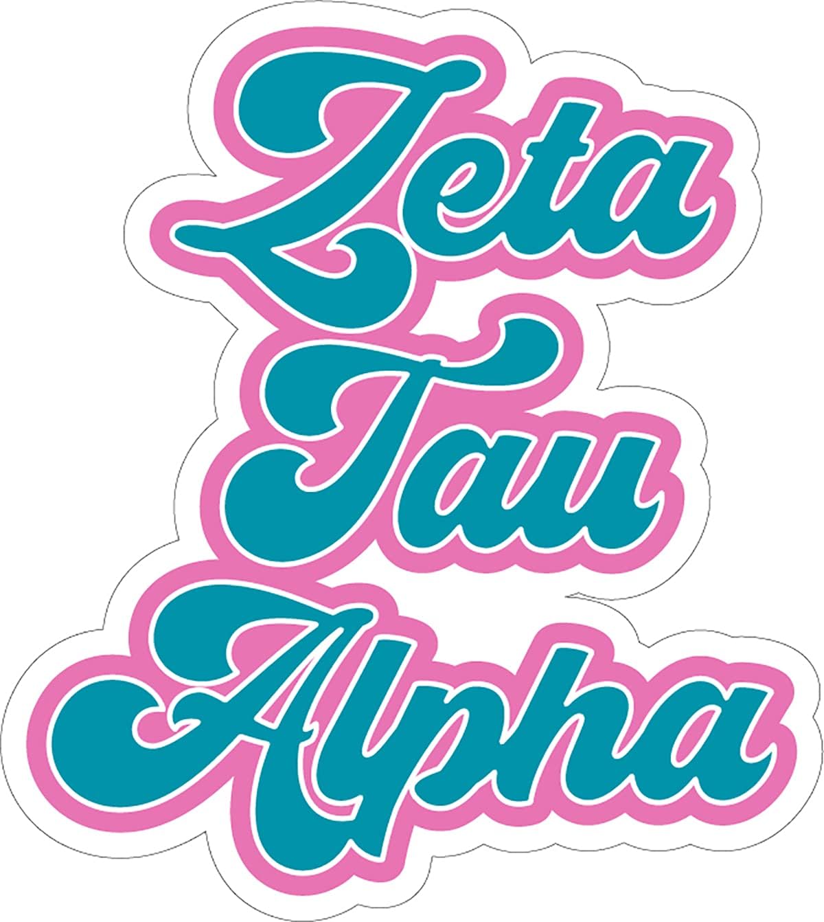 Zeta Tau Alpha Retro Sorority Car Magnet Set of 2 Removable No Residue All Weather Magnets for Sorority Girls and Student Drivers