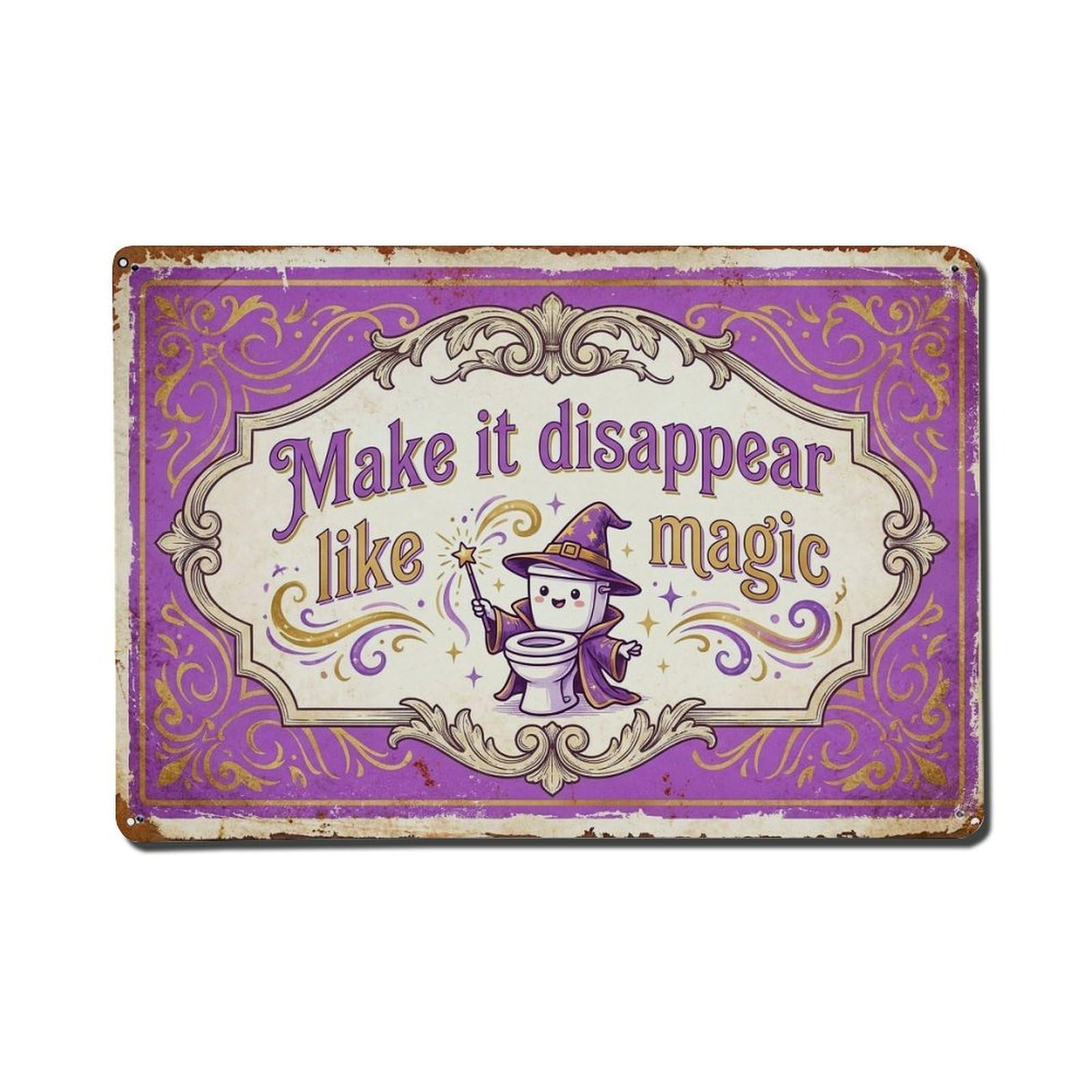 Olhnbad Style Make It Disappear Like Magic Positive Saying Metal Tin Sign