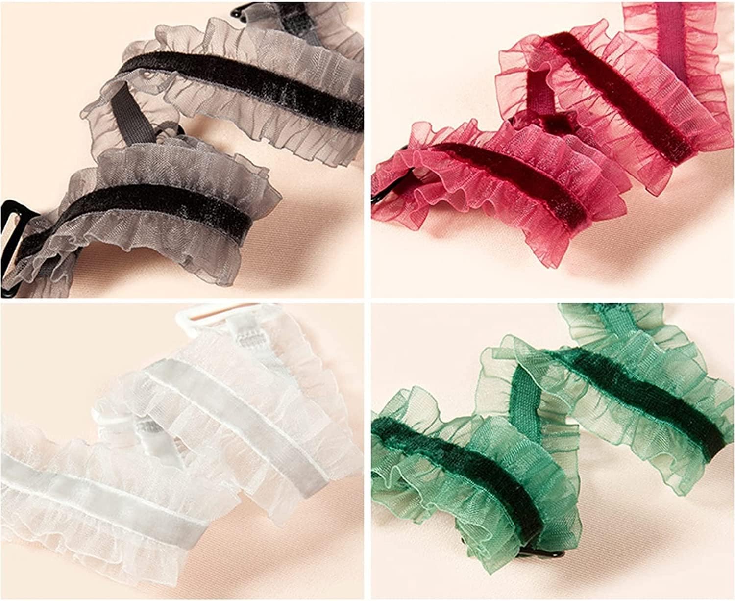 Correas de sujetador encaje elegantes y sexys for mujer, correas ropa interior ajustables repuesto for hombro, banda elástica 2, cm