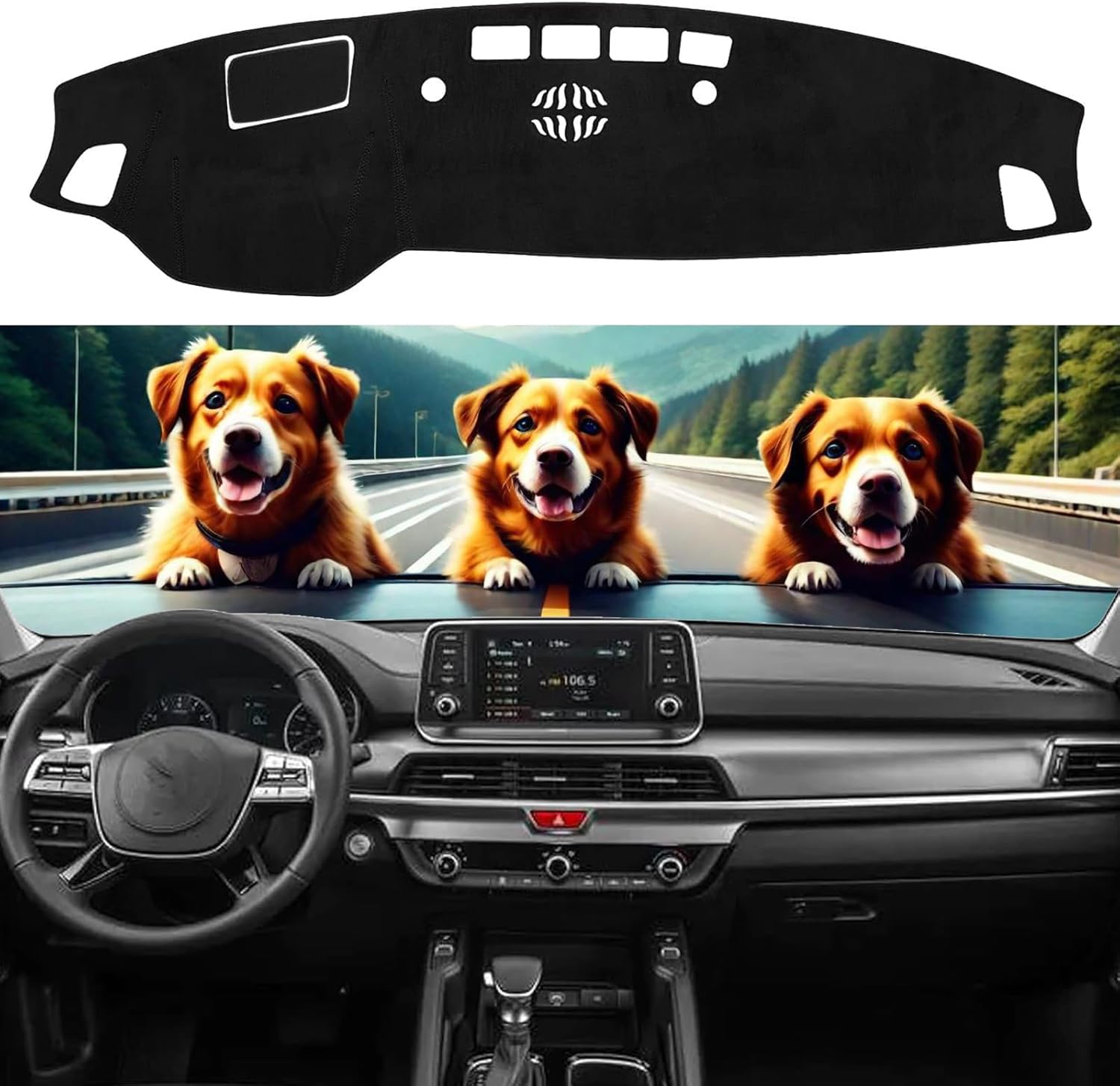 Dashboard Cover Mat for 2020 2021 2022 2023 for Kia Telluride Accessories Dash Cover Dash Mat Sunshade Glare UV Rays Protector