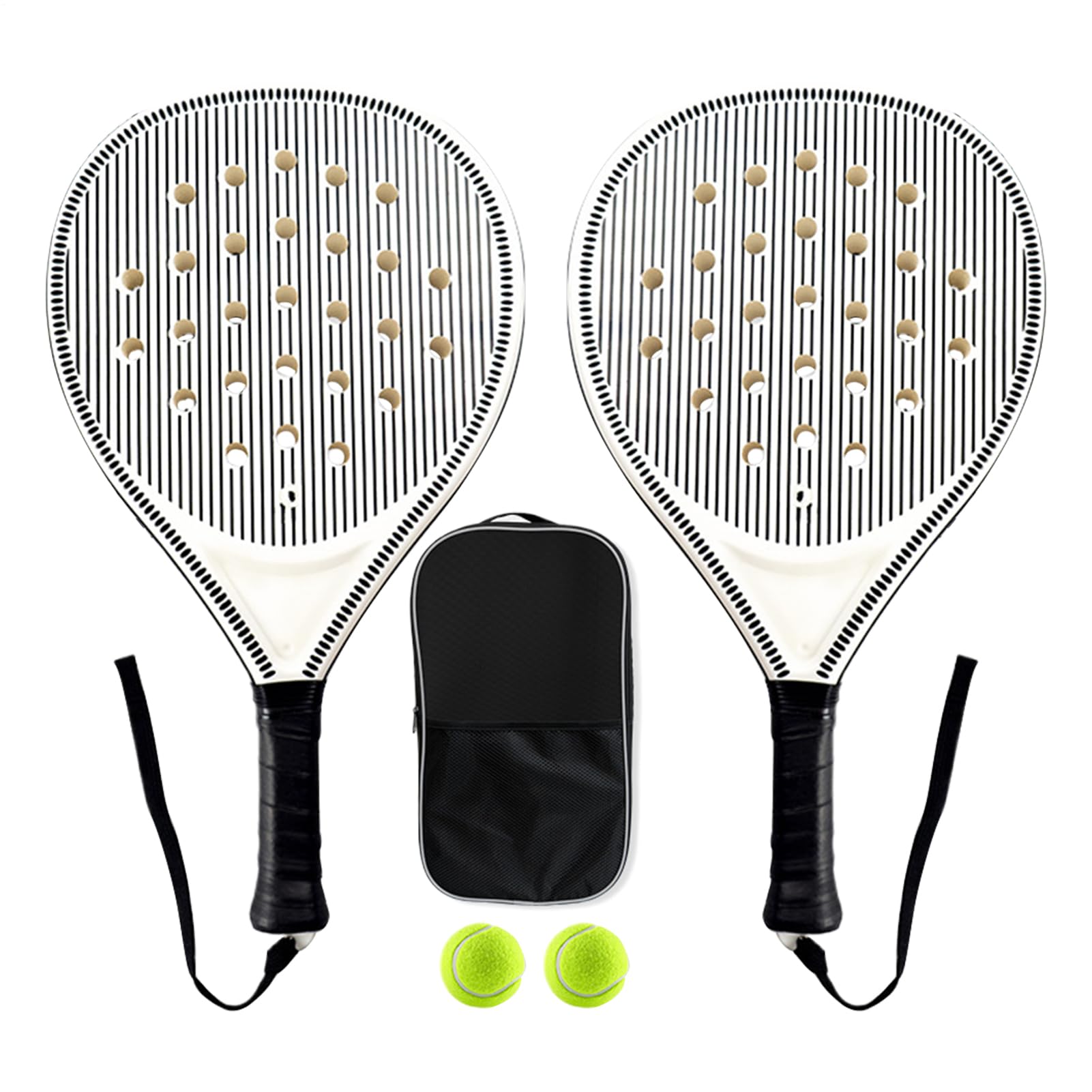 Raqueta De Tenis Raqueta de Pádel | Agujeros De Flujo De Aire Optimizados Para Equipo De Entrenamiento Deportivo Para Principiantes Adultos Hombres Mujeres