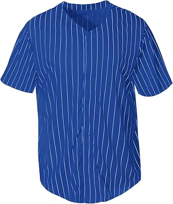 Yuji Itadori Mens Baseball Jersey Striped Short Sleeve Shirt V Neck Tops Button Down Tee Shirts Sports Clothes S-4XL