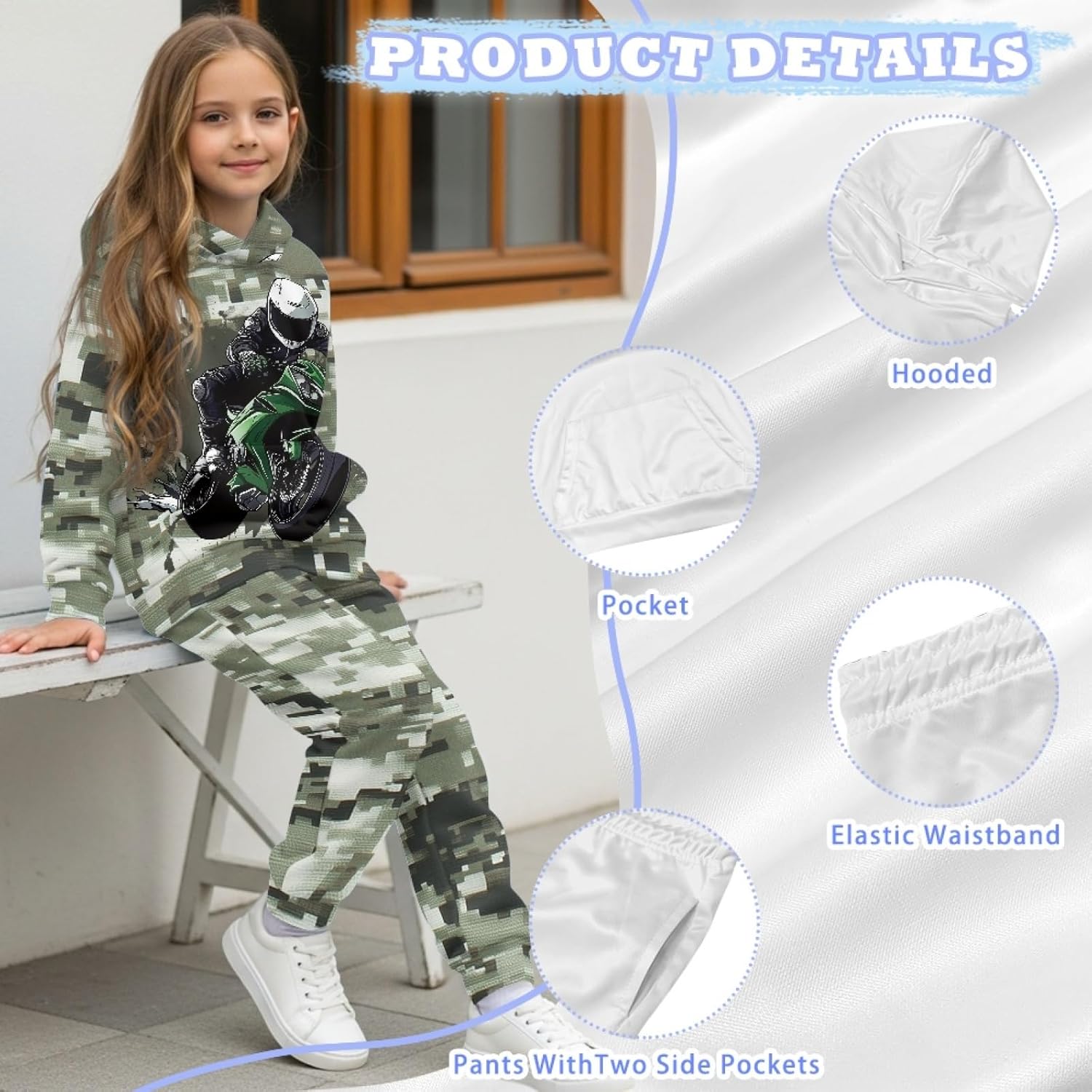 HUIACONG Children Sweat Set Boys Girls Sweat Suit for Kids Sweatsuits
