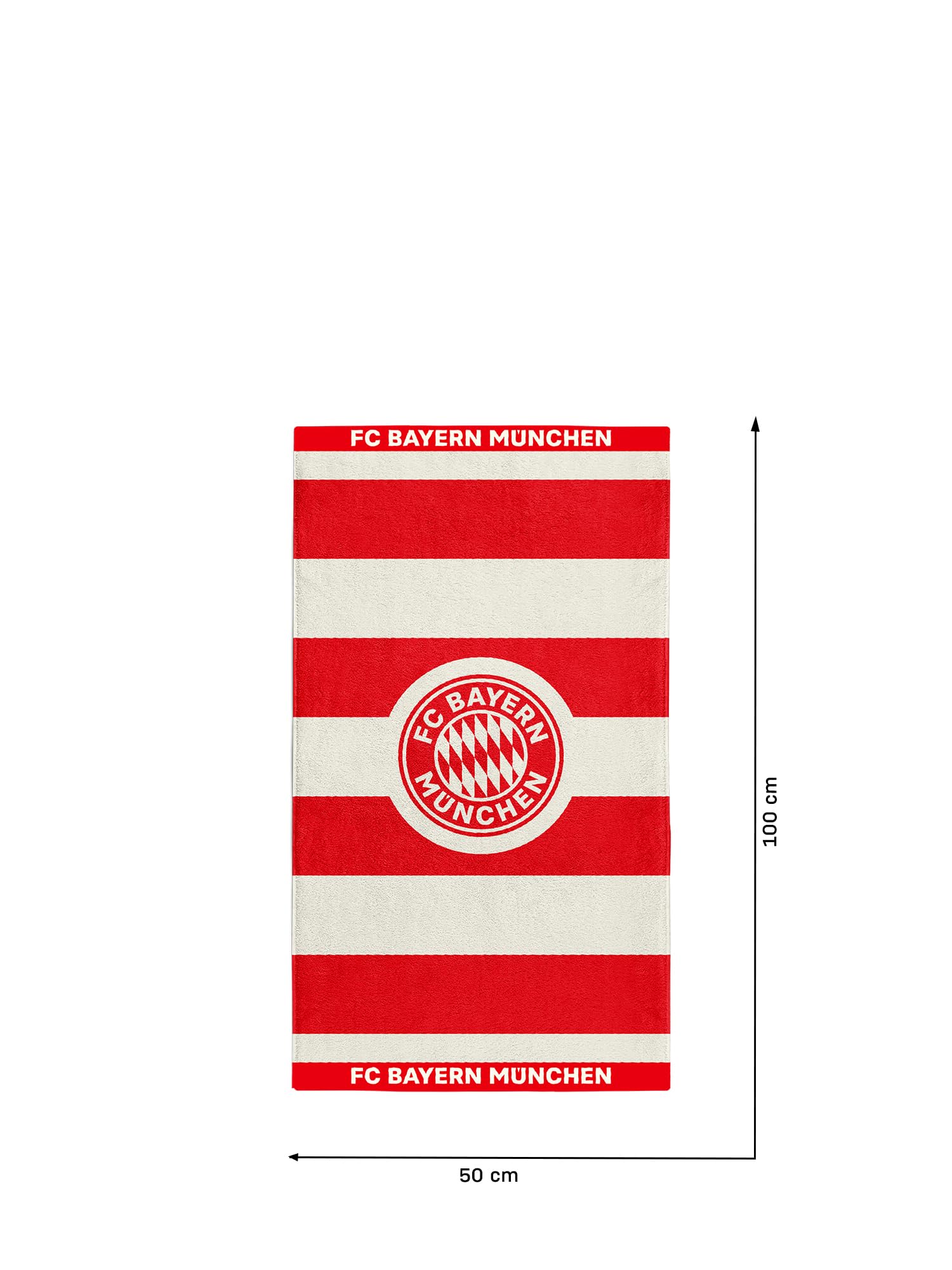 Toalla de baño FC Bayern München 100x50 cm Rojo y Blanco