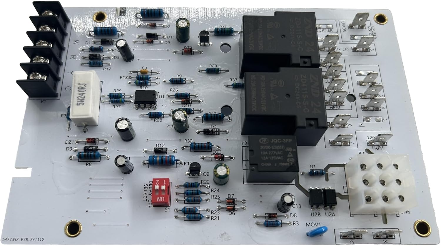 9103A1002 Electronic Fan Timer Replacement for Oil Furnace Integrated Burner and Circulating Fan Control Compatible with Oil Furnace Systems ST9103A100 ST9103A1002/U ST9103A-1002