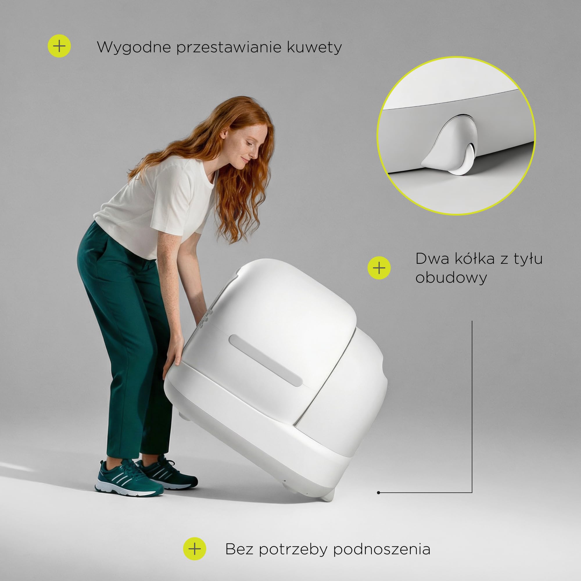 Peluvio Pearl Smarte samoczyszcząca się kuweta dla kotów o dużej pojemności 72 l, ze sterowaniem za pomocą aplikacji, automatyczna kuweta dla kotów, eliminacja nieprzyjemnych zapachów, kamera ToF