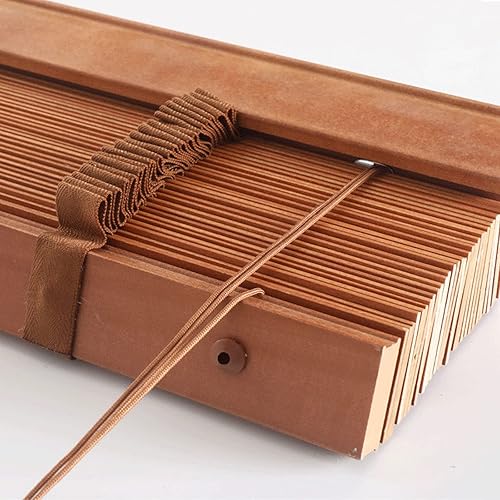 Miniatura 2 de KGUDYS Persianas venecianas de madera maciza persianas horizontales persianas venecianas que filtran la luz persianas enrollables para oscurecer la