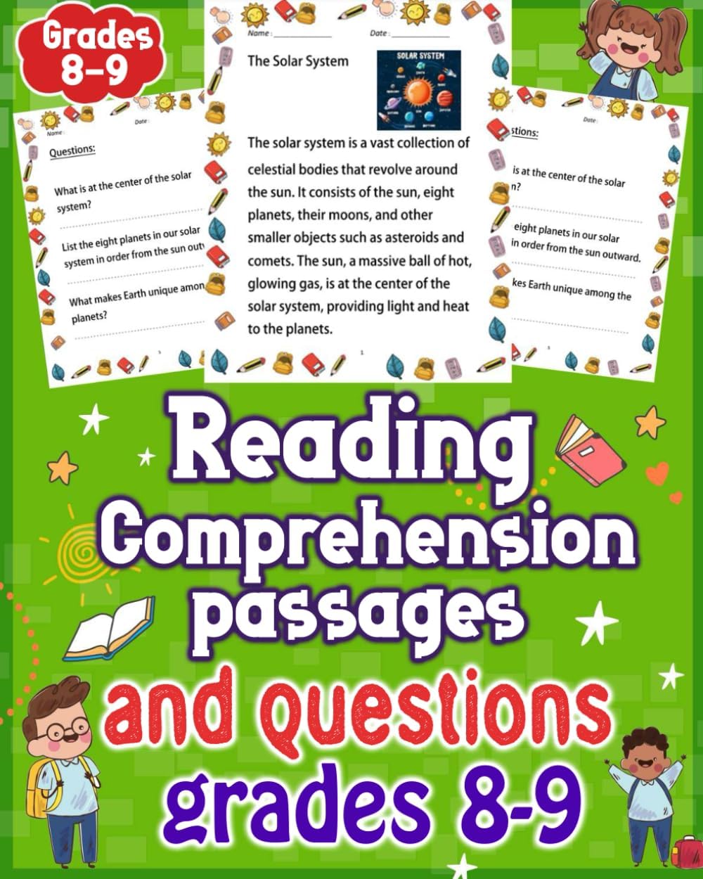 Reading Comprehension Passages and Questions Grades 8-9: Enhance Learning with Comprehensive Reading Comprehension Passages and Questions - Grades 8-9 ... Improve Literacy and Critical Thinking Skills