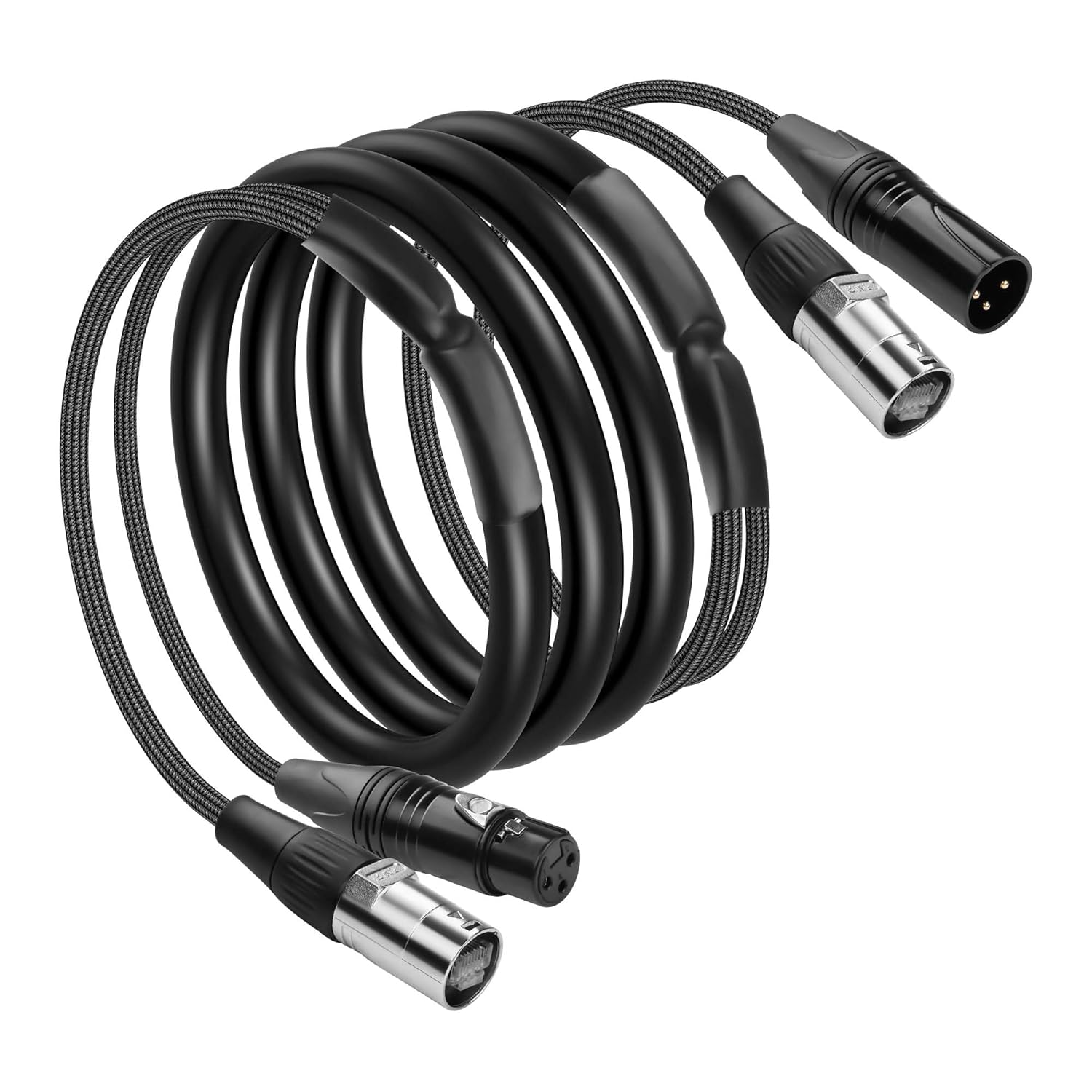 CERRXIAN 6.5FT RJ45/XLR Cable,CAT6 RJ45 Ethernet LAN Male to Male Cable + XLR 3-Pin Male to Female Network Audio Cable
