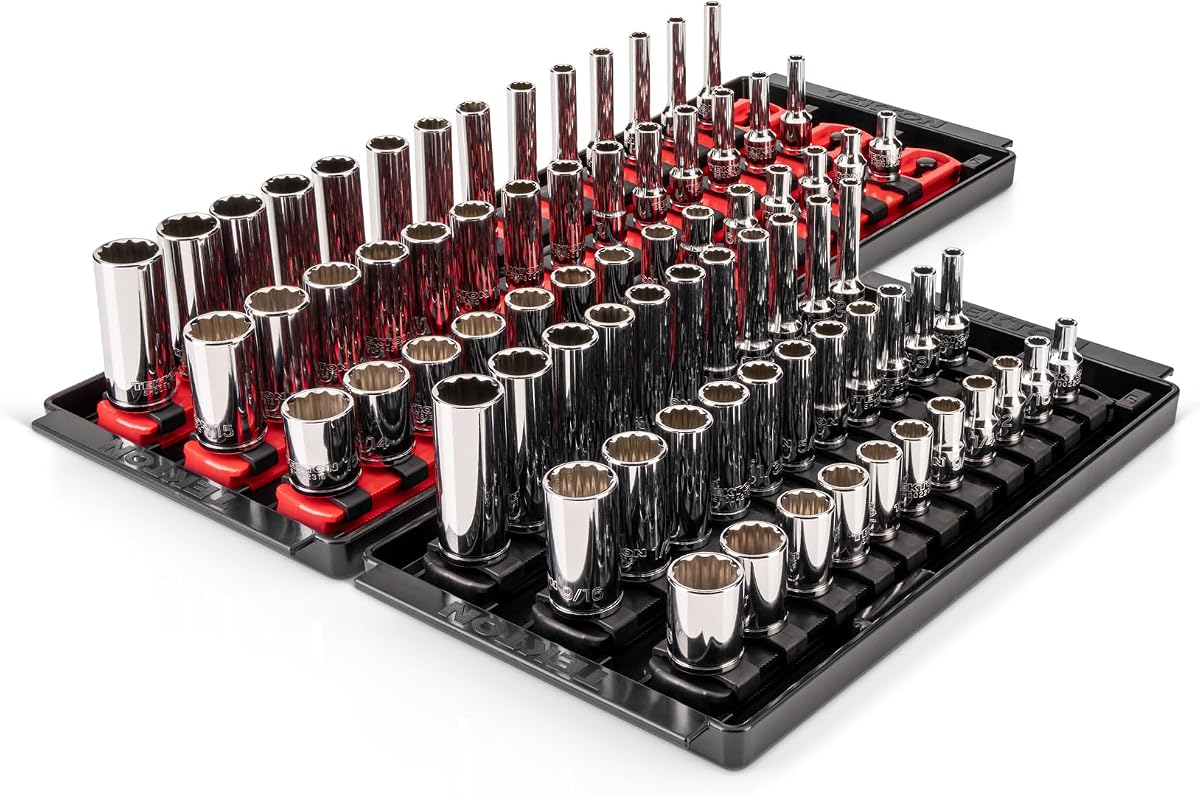 TEKTON 1/4 Inch Drive 12-Point Socket Set, 75-Piece | SHD90219