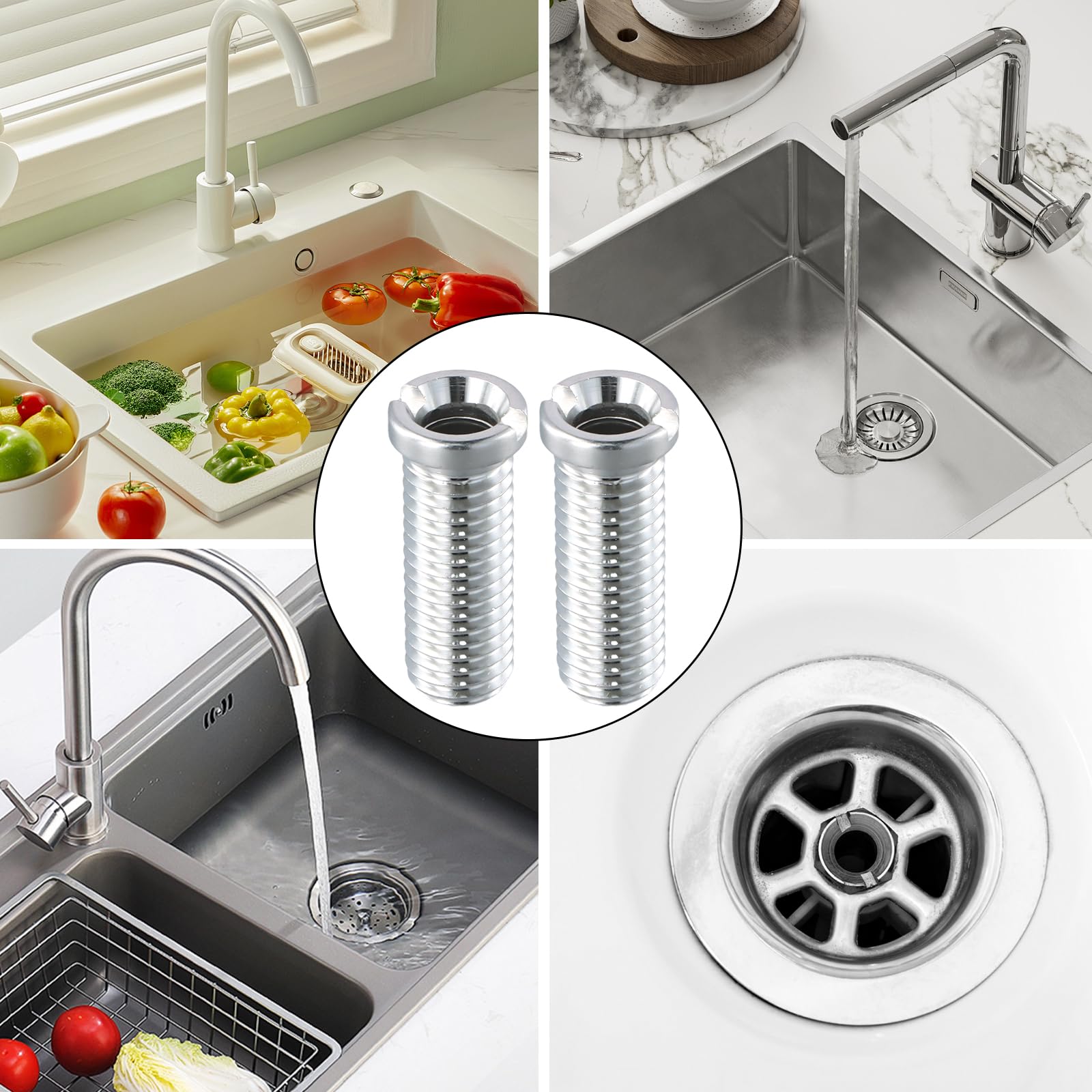 2 Viti Per Cestello Lavello - 35mm, Acciaio Inox, Per Scarichi Cucina E Bagno - Foto 13