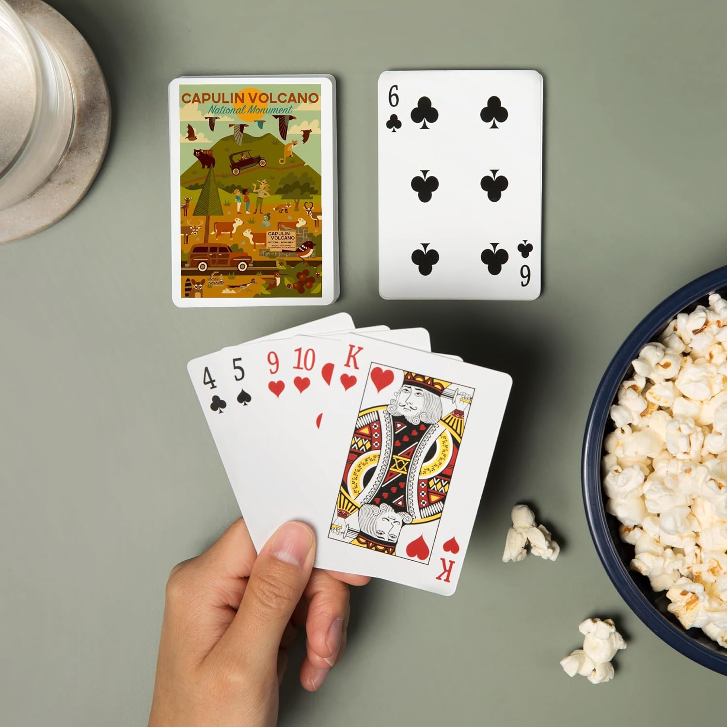 Lantern Press Capulin Volcano National Monument, New Mexico, Geometric, 52 Playing Cards for Adults, Poker Size Card Deck
