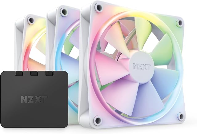 NZXT F120 RGB Triple Pack - 3x Ventole RGB PWM 120mm + Hub - Bianco
