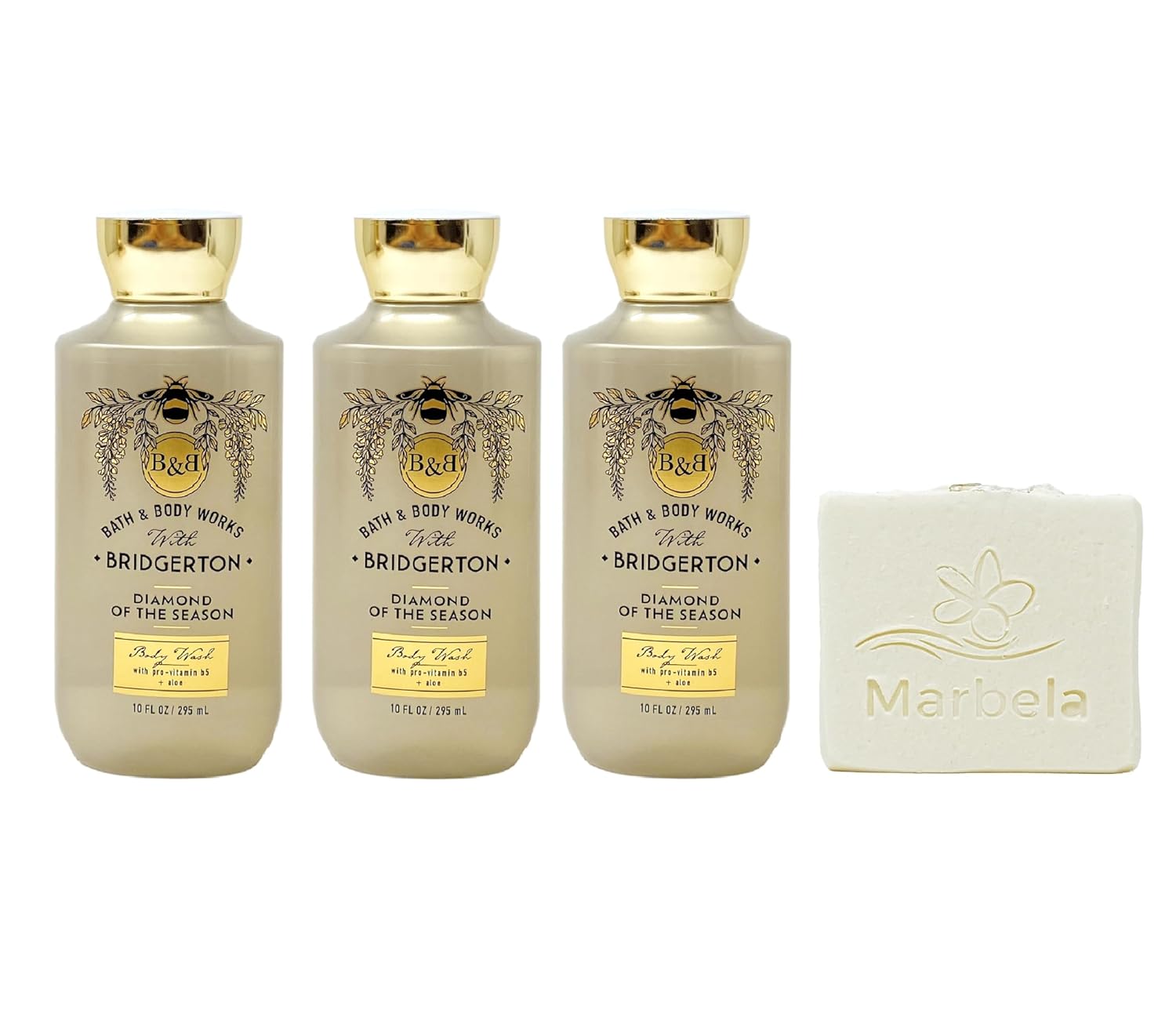 Bath & Body Works Diamond Of The Season 3 Piece Body Wash Value Pack with a Natural Oats Bar Soap - Full Size