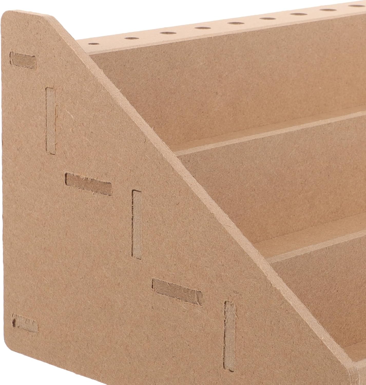 13-grid Wood Paint Holder Organizer with Brush Storage image 4