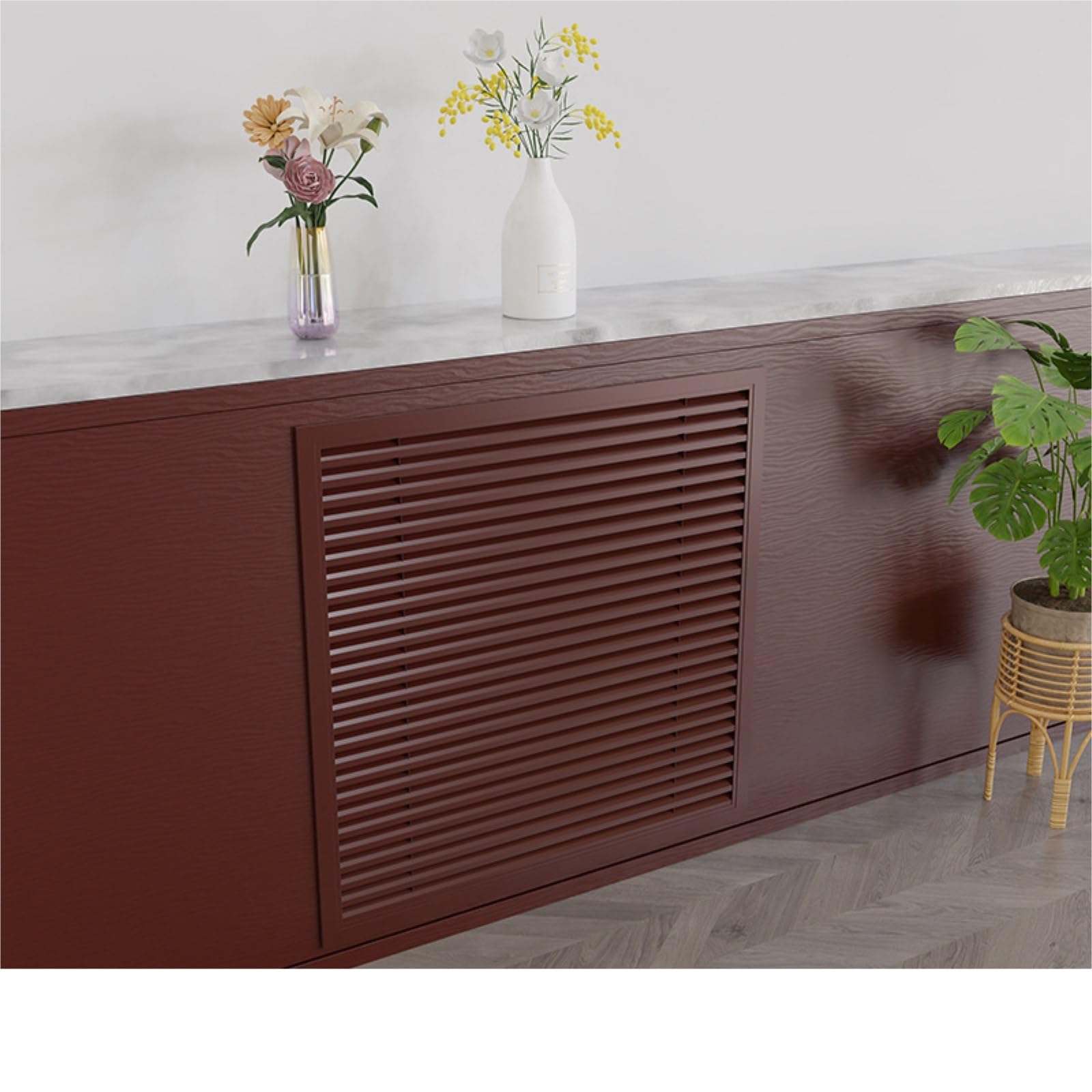 Alliage d'aluminium rigide pour grille d'aération 30,5x61 cm de finition supérieure