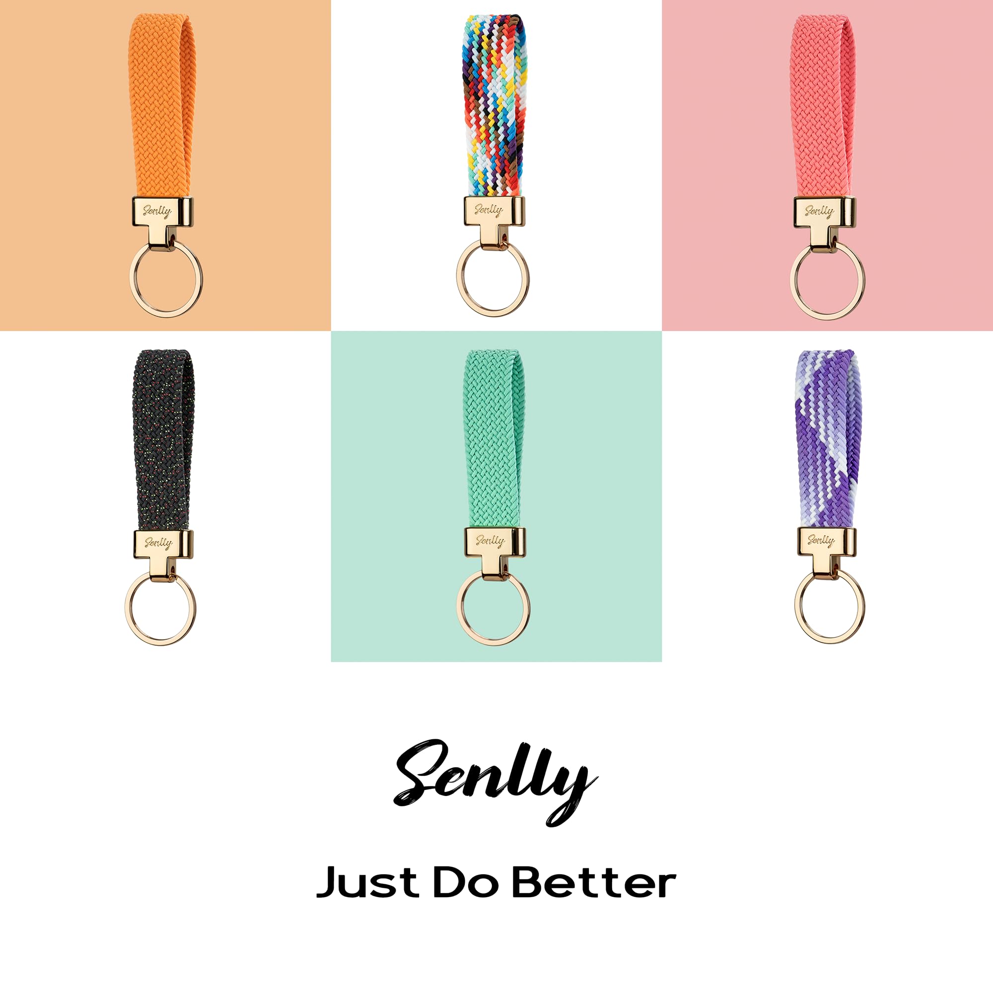 SENLLY Llavero para Coche, Minimalista Llavero Elástico, Cordón para Car Key Fob — view 5