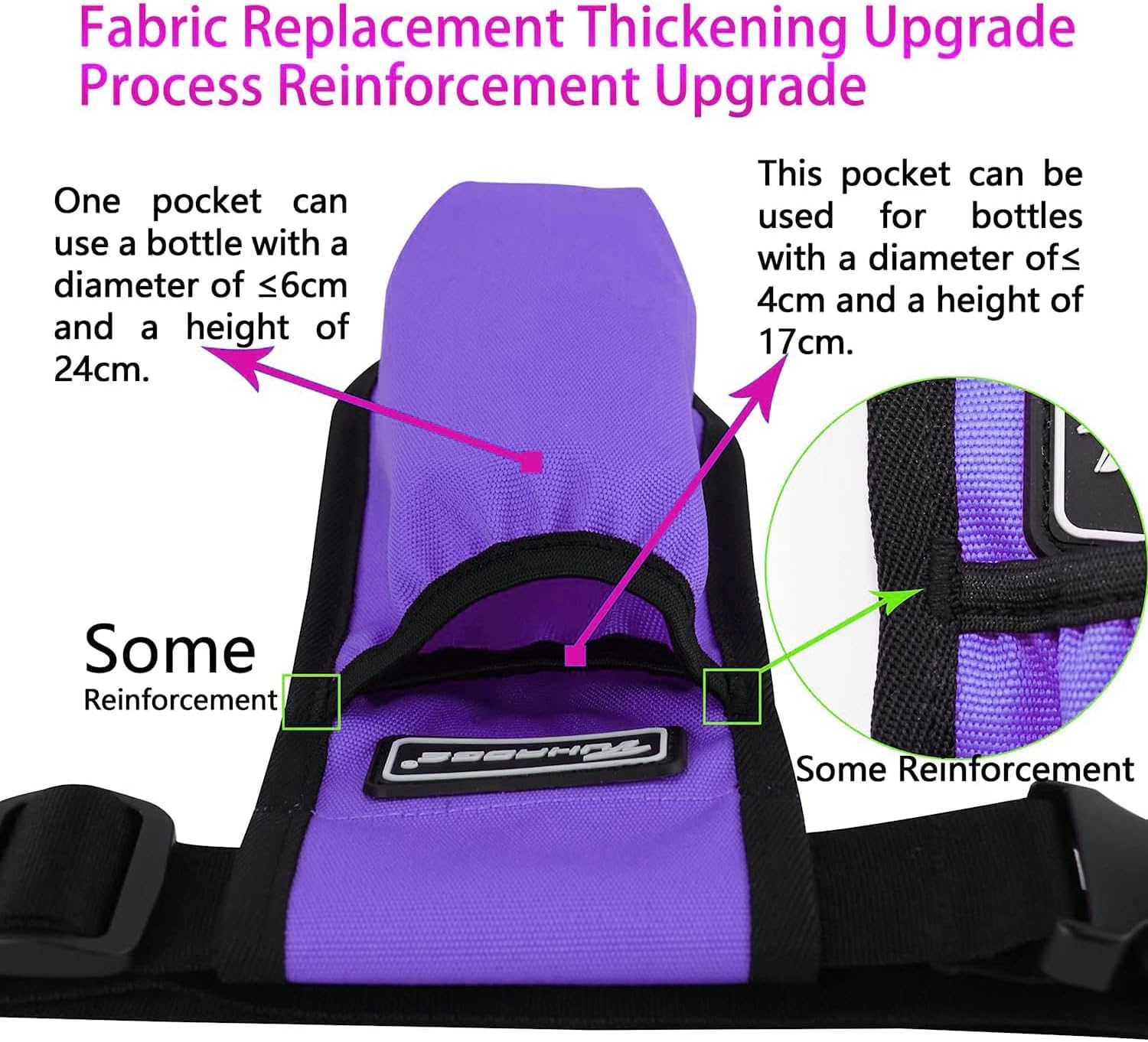 Tuhaoge Massage Bottle Bag Massage Oil Holster Lotion Holster Massage Therapist Massage Oil Holster Massage Lotion (TH1KD-Purple) image 2