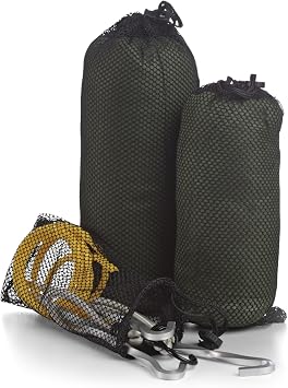 Coghlan's Mesh Ditty Bag Set Breathable Lightweight Storage Bags for Camping, Travel, and Gear Organization, Includes Small, Medium, and Large Polyester Mesh Sizes with Cord Locks