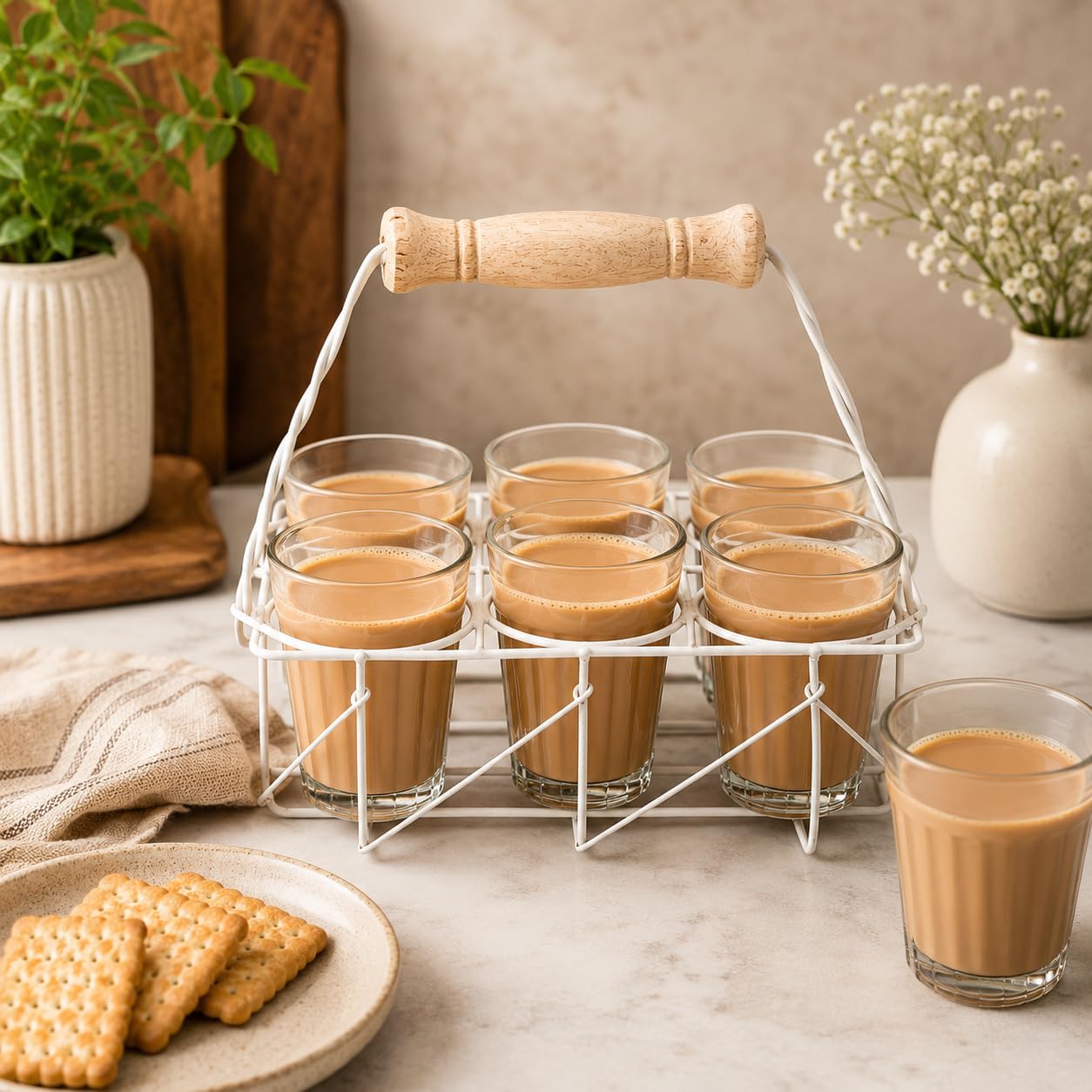 Cutting Chai Glasses Set - 6 Premium Cups -1 Cutting Chai Glasses Set - 6 Premium Cups -1