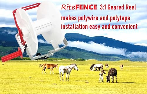 Miniatura 4 de Paquete de 2 carretes eléctricos de esgrima 31 para enrollar y desenrollar rápidamente tu valla