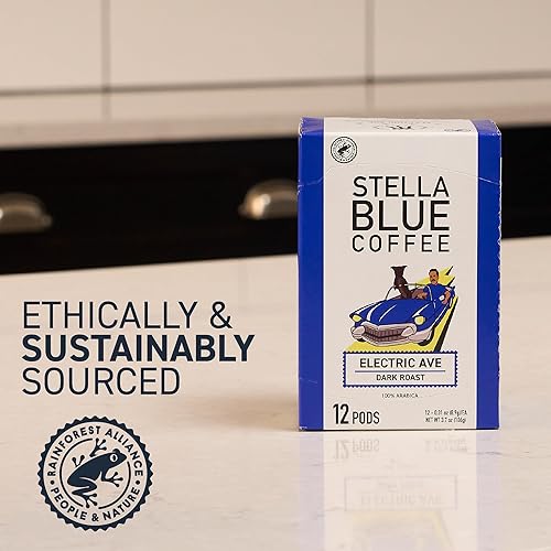 Miniatura 3 de Stella Blue Cápsulas de café de una sola porción Electric Ave - tostado oscuro 12 unidades café 100 arábica procedente de América Central