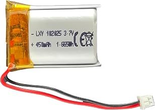 Lithium-Polymer Battery 3.7 V – 400 mAh 102025 – Rechargeable Battery Bluetooth Headphones, Small Compatible Bluetooth Speakers – Check Before Purchase – JST 1.25 Interface (1PCS)