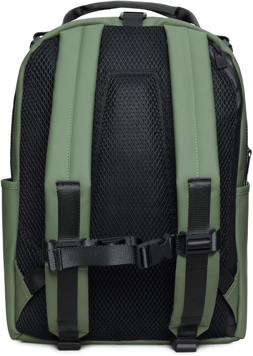 RAINS Clip Front Backpack Well- Waterproof Commuter Backpack with C-Clip Closure & Hidden Pocket, 16″ Laptop Sleeve, Urban Travel Daypack